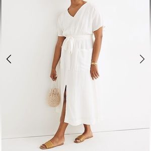 Madewell Linen-blend Midi Dress